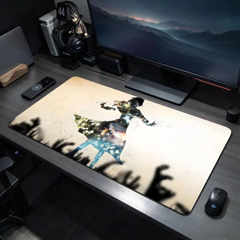 Survival Game P-Project Zomboid Mouse Pads Large Gaming Mousepad Desk Mat Non Slip Bottom Featuring Stitched Edges