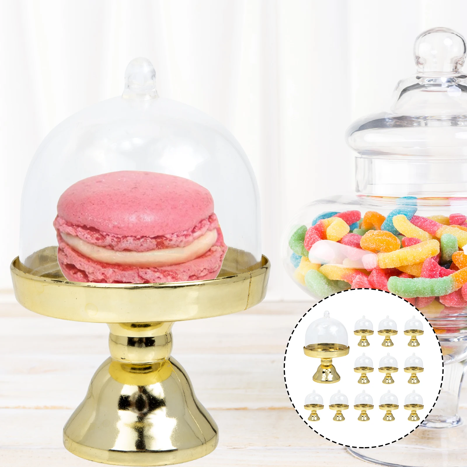 

12 Pcs Plastic Dessert Boxes Elegant Candy Holders Wedding Party Cake Storage Favors Novel Shaped Festival Supplies
