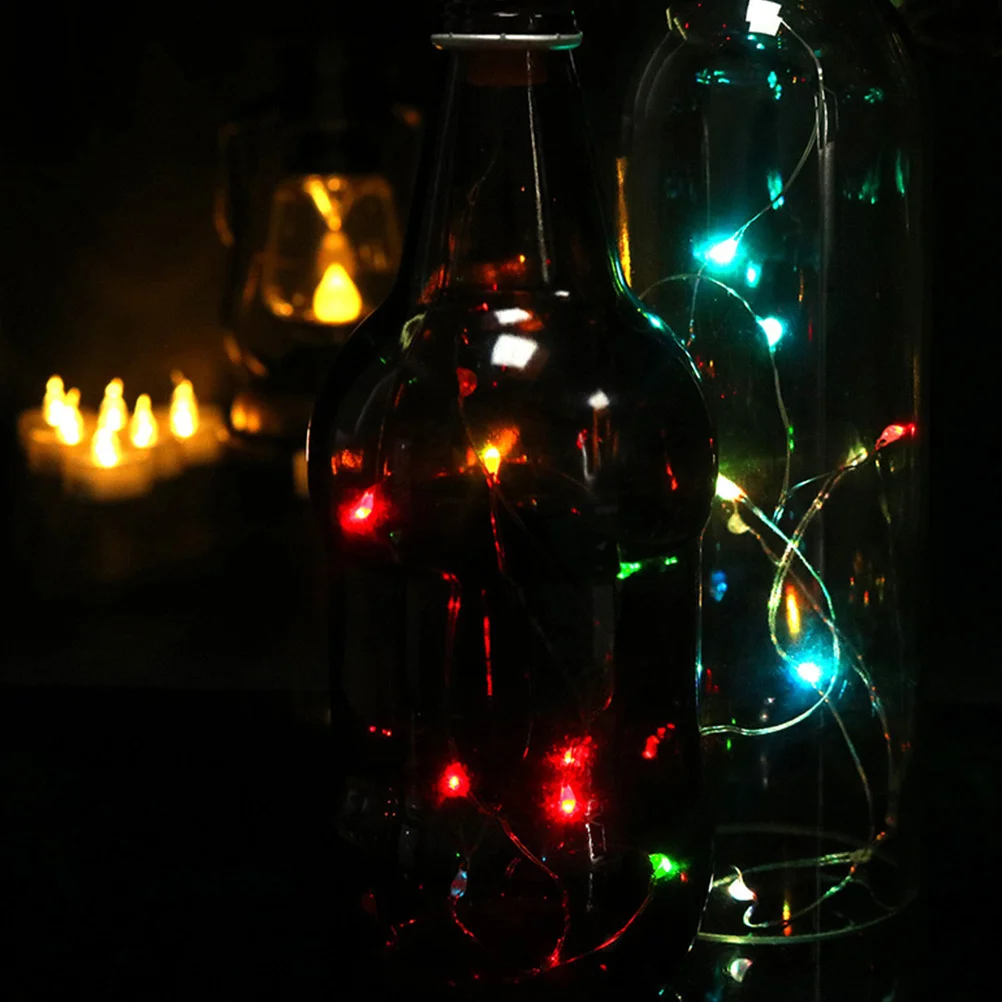 6 قطعة زجاجة النبيذ LED سلسلة أضواء البلاستيك الزخرفية قابلة لإعادة الاستخدام مصباح الحفلات سلسلة ضوء ديكور عيد الميلاد في الهواء الطلق حديقة وميض #1