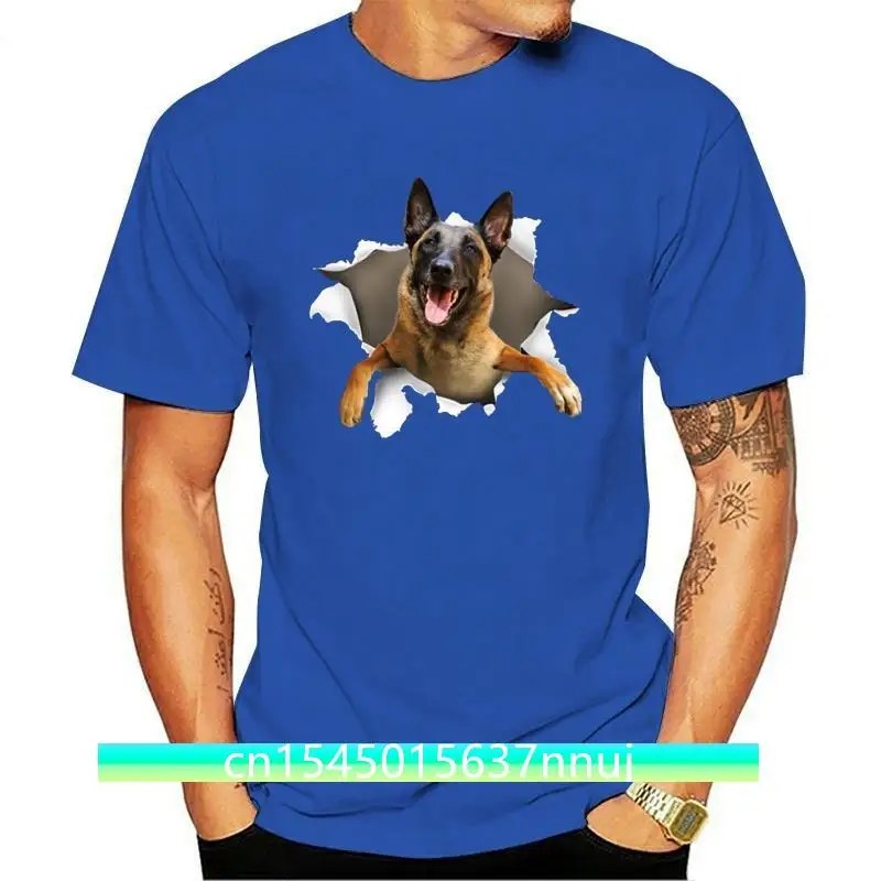 Men T Shirt Belgian Malinois Torn T Shirt Women T-Shirt