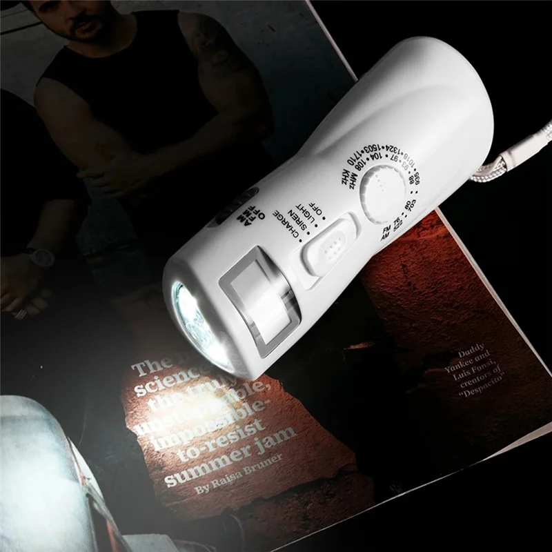 N01R-AM/FM Portable Hand Crank Radio Flashlight Dynamo Emergency Power Supply With AM/FM Radio Player