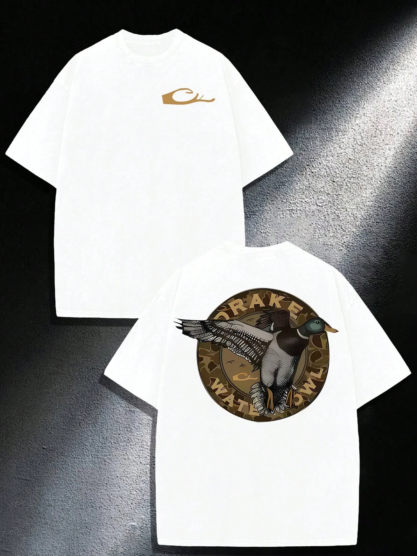 رجل ملابس الرجال تي شيرت كامو داك تي شيرت تحلق بطة الصيد تصميم القطن فضفاض قميص مناسب تنفس harajuku المتضخم تي شيرت #2