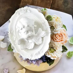 DIY Angel And Photo Frame Aromatherapy Plaster Mold Creative Gypsum Tabletop Ornament Decoration Mould