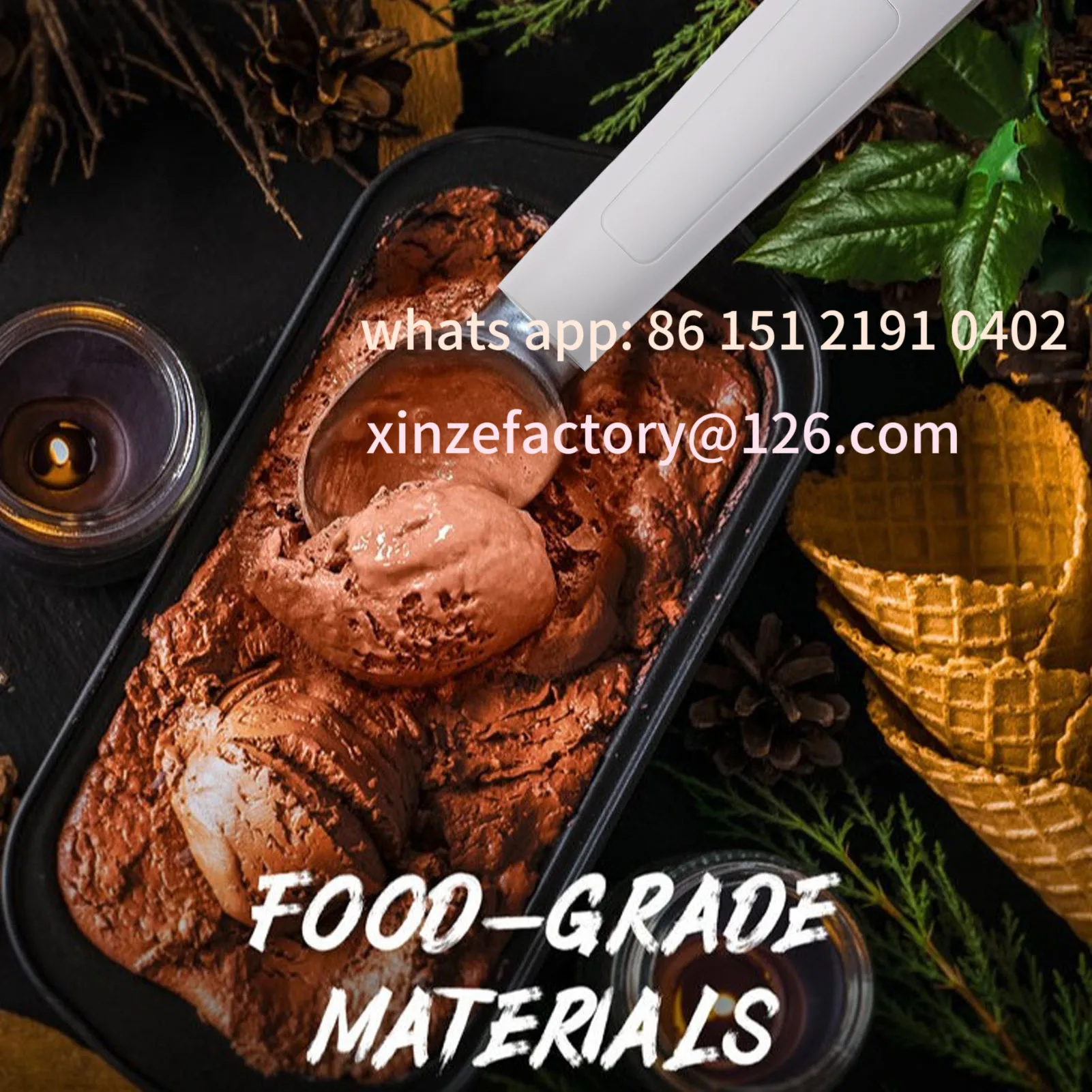 Customizable Heated Ice Cream Scoop Heated Ice Cream Scooper with LED Display Ice Cream Scoop Rechargeable Electric Warming