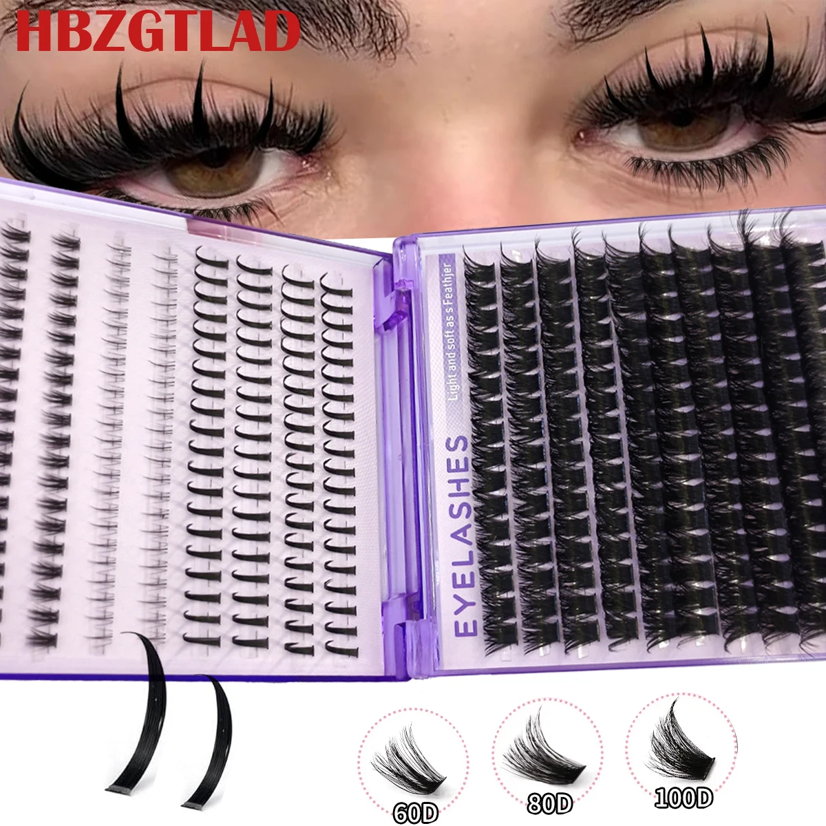 Lash Clusters Kit Lash Spikes Eyelash Clusters bottom Volume Individual Lashes DIY Spiky Lash Extension Manga Clusters Eyelash