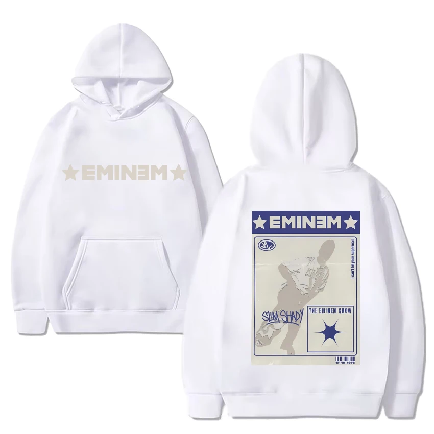 Hot singer Eminem song vintage Graphic Hoodie 2024 Unisex Casual Fleece Long sleeve pullovers Men Women Autumn Winter Sweatshirt