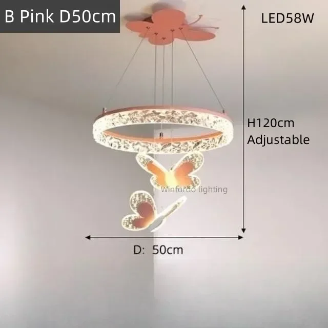 Nieuwe moderne LED-kroonluchter dimmen vlinderstijl verlichting woonkamer eetkamer babykamer hal bar hanglampen binnenverlichting