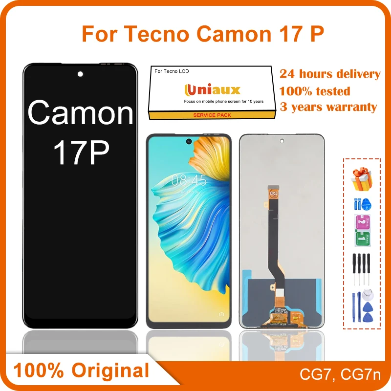 

6.8" Original For Tecno Camon 17P CG7 LCD Display Touch Screen Digitizer Assembly New For Camon17 Plus Repair Replacement Parts