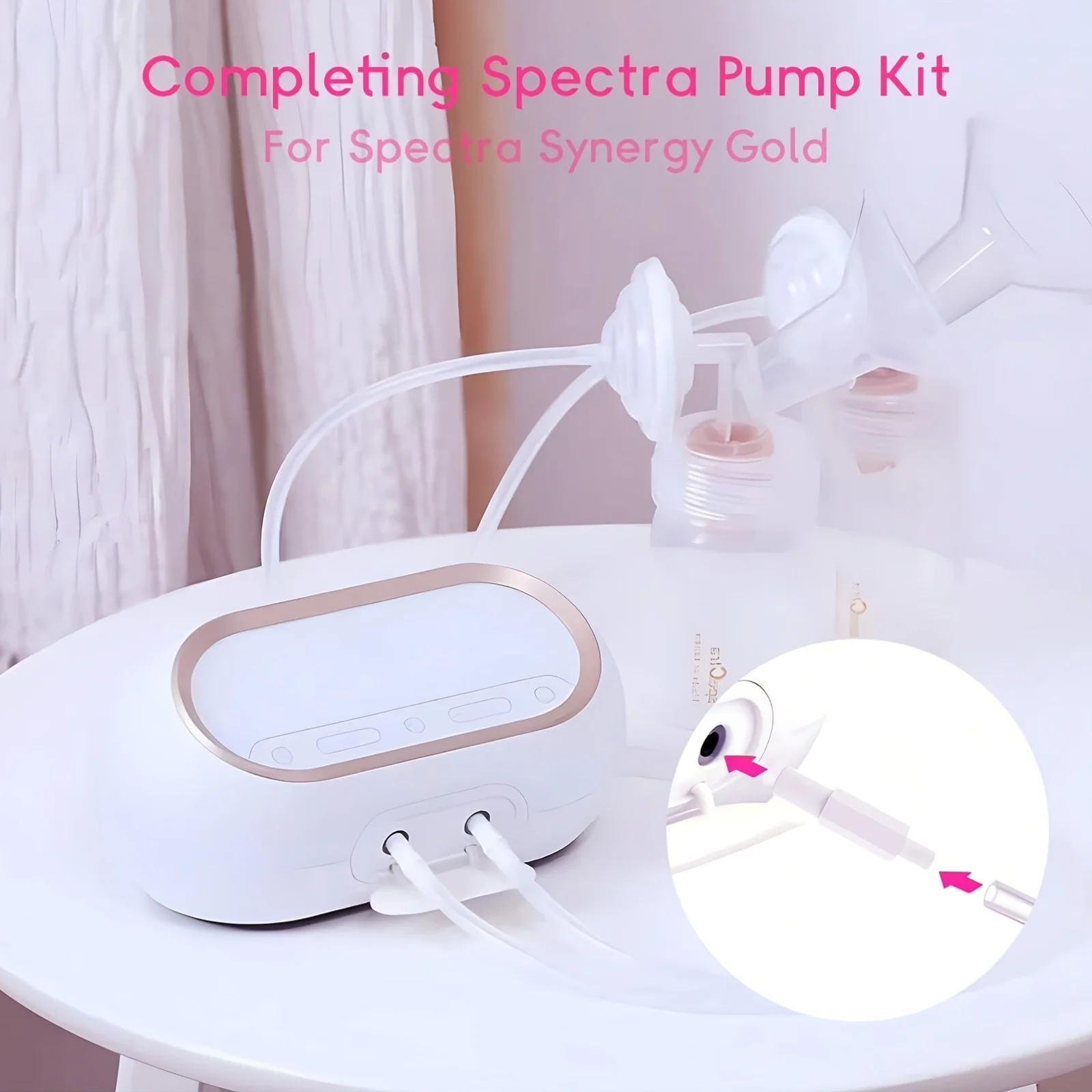 2Pcs Tubing Adapter 2Pcs Tube Replacement Pump Parts Compatible with Spectra / S1/S2/9 Plus, Not Original Pump Accessories