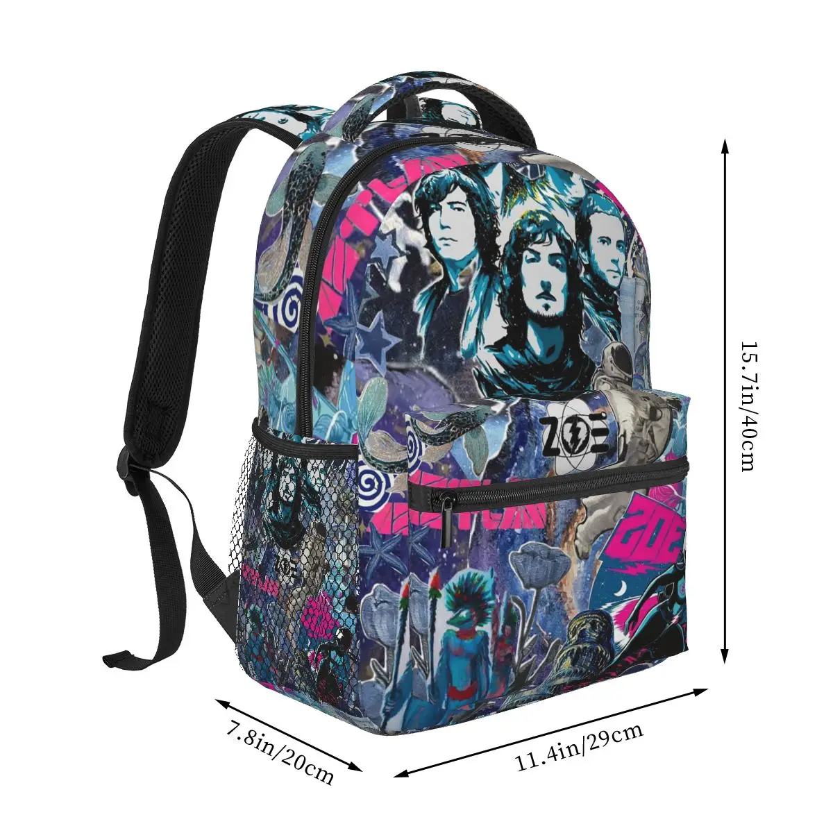 Rock Band Zoe Music Album Merch Backpack Student Boys Girls BookBag Children School Bag Laptop Shoulder Bags for Men Women