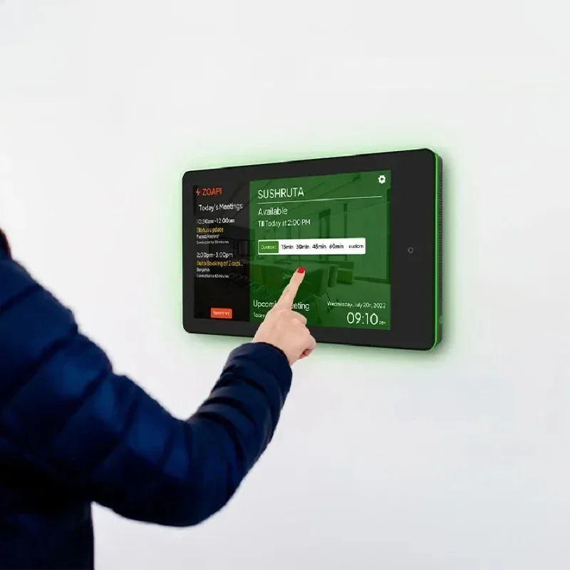 Hot Sale Wall Mounted 10.1 Inch 13.3 Inch 15.6 Inch Touch Screen Kiosk POE NFC RFID Android Monitor For Meeting Room Table