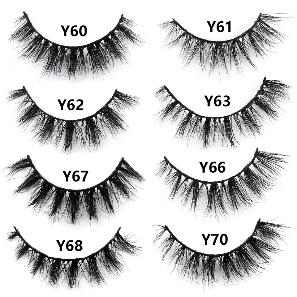 Pestañas postizas cortas y esponjosas de visón real, suaves y naturales, tiras completas para uso diario y maquillaje 6