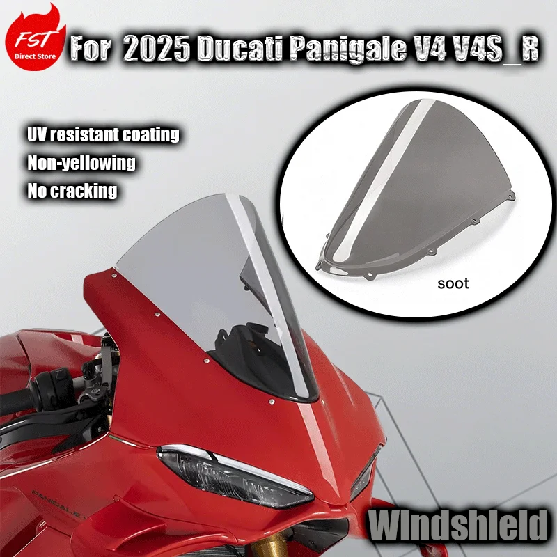 For 2025 Ducati Panigale V4 V4S/R Modified Front Windshield Accessories