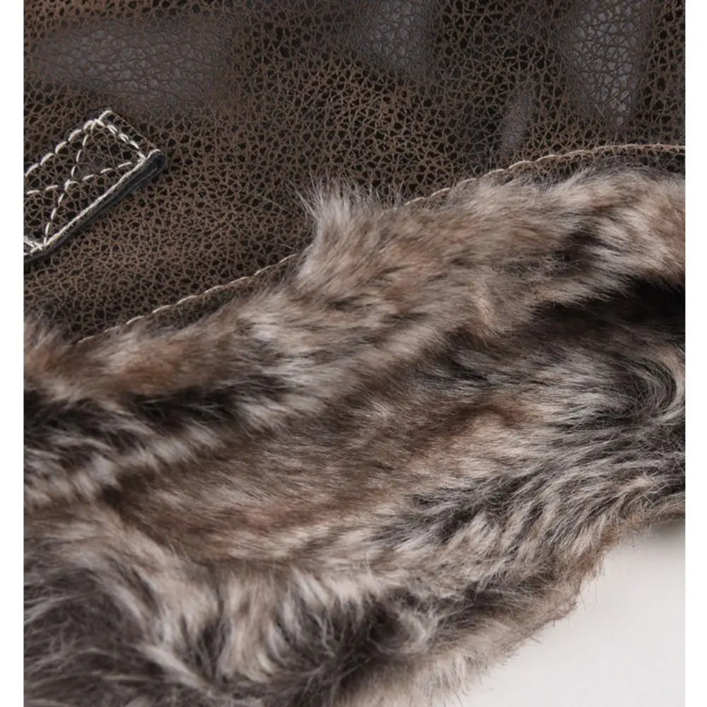 

Модная зимняя шапка-ушанка из искусственной кожи с меховой подкладкой, защитой ушей, ветрозащитная, утепленная, для лыжного спорта, с откидными наушниками