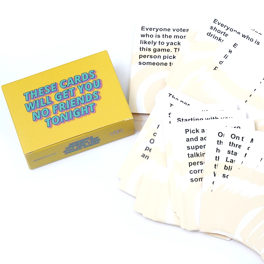 These Cards Will Get You No Friends Tonight Party Drinking Card Game Fun Social Icebreaker Challenge Cards Interactive Group Pla