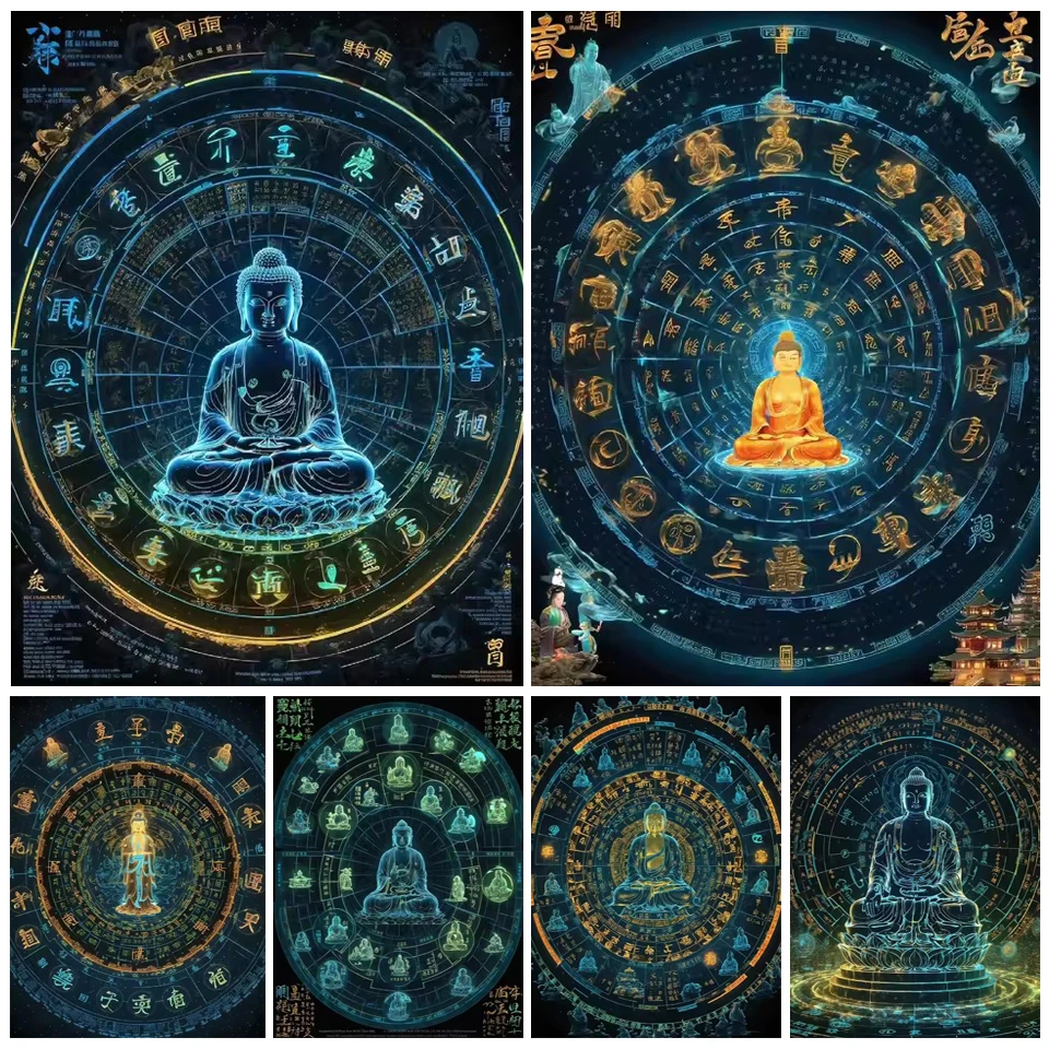 5d Diamond Embroidery Buddha Statue Meditation Cross Stitch Mosaic Full Square/Round New Arrival Diamond Painting Handmade Hobby