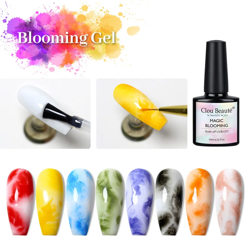 Clou Beaute Kleur Bloeiende Gel Aquarel Transparante Nail Art Rubber Basis Top Top Nagelverlenging Gel Nagellak