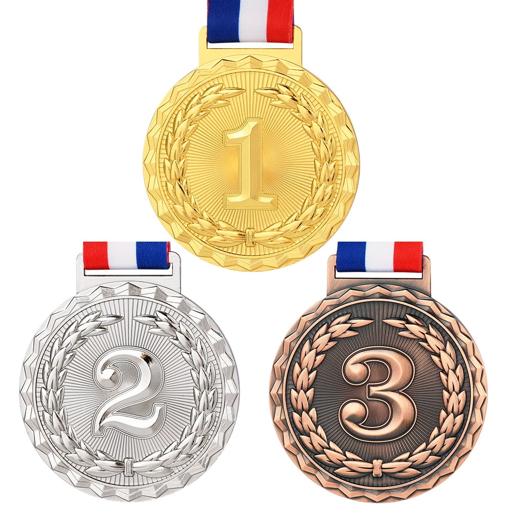 65mm Blank Medals For Any Competition Gold Silver Award Medal With Good Ribbon Children's Medals Winner Reward Encourage Badge