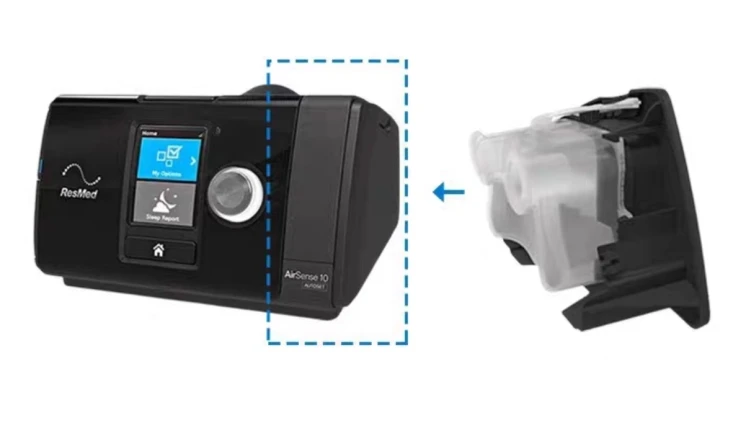 CPAP Side Cover 37303 Replacement  AirSense10 AirCurve10 Lumis Without Humidifier Portable Travel Accessory Black Shell