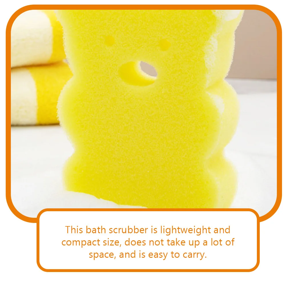ฟองน้ำอาบน้ำแบบพกพาสำหรับเด็ก 6 ชิ้น ขัดผิวอย่างอ่อนโยน ผ้าขนหนูอาบน้ำเนื้อนุ่ม อุปกรณ์อาบน้ำสำหรับเด็ก ฟองน้ำอาบน้ำ