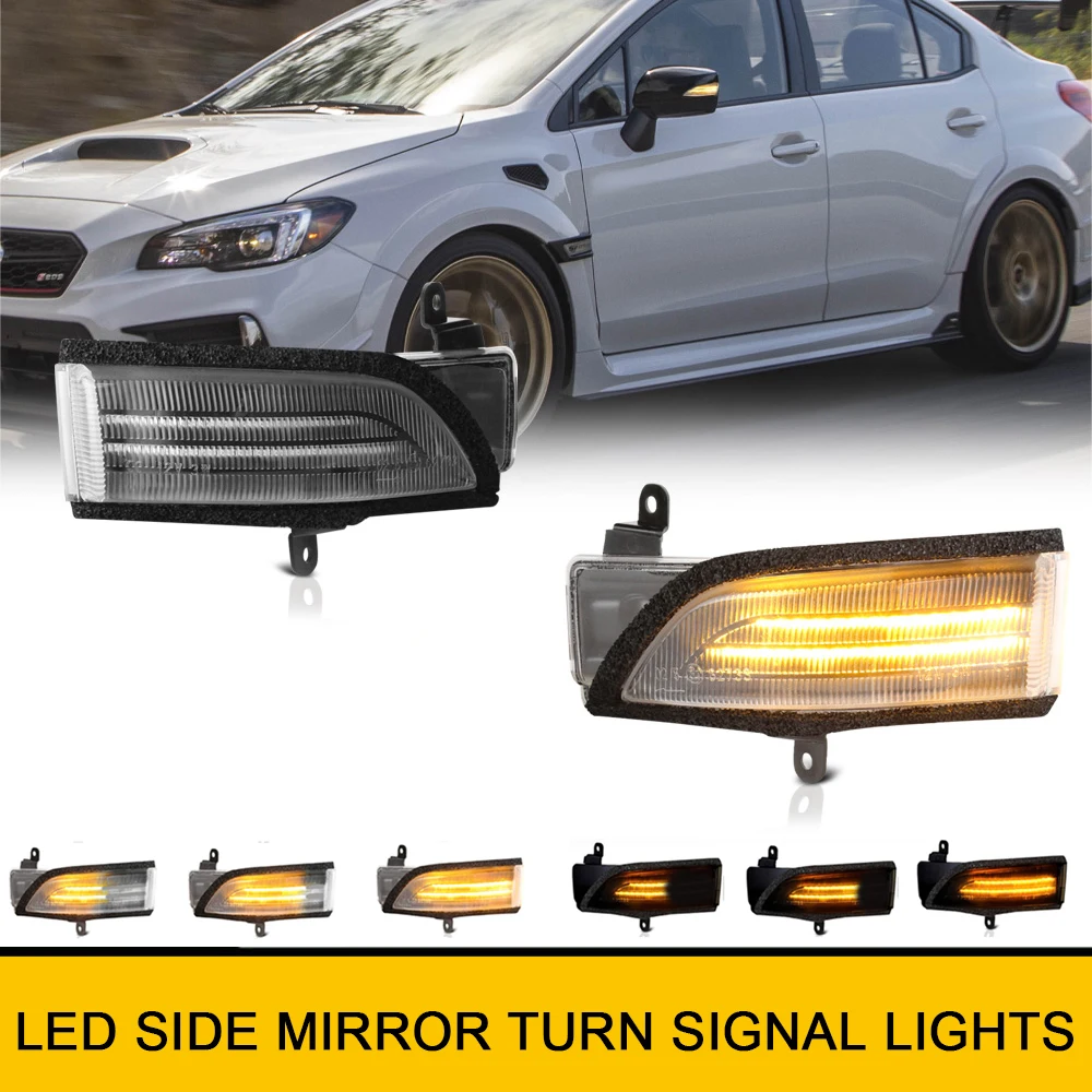 

2x Side Mirror LED Turn Signal Lights For Subaru XV Crosstrek Forester Impreza Legacy Outback WRX STI OEM 84401AJ000 Amber