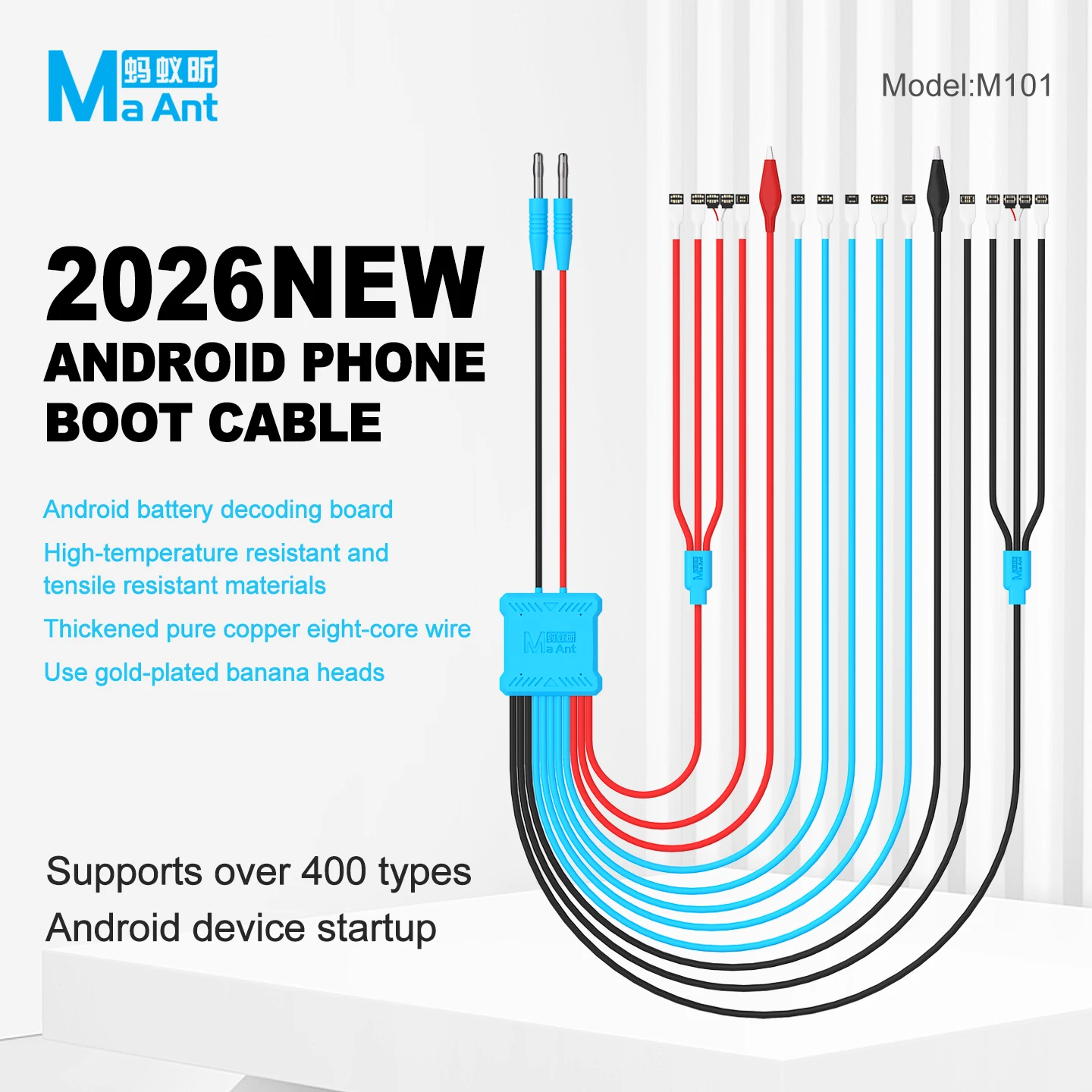 MaAnt M101 Android Phone Power On Cable Battery Boot Test Cable for Motherboard Repair Activation Testing Supply Tool Kit