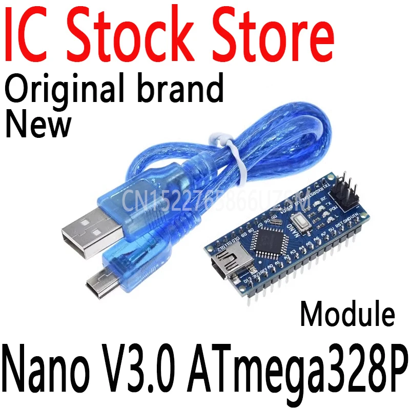 1PCS Mini Microcontroller Board for Arduino CH340 USB Driver 16Mhz Nano V3.0 ATMEGA328P/168P Nano V3.0 ATmega328P