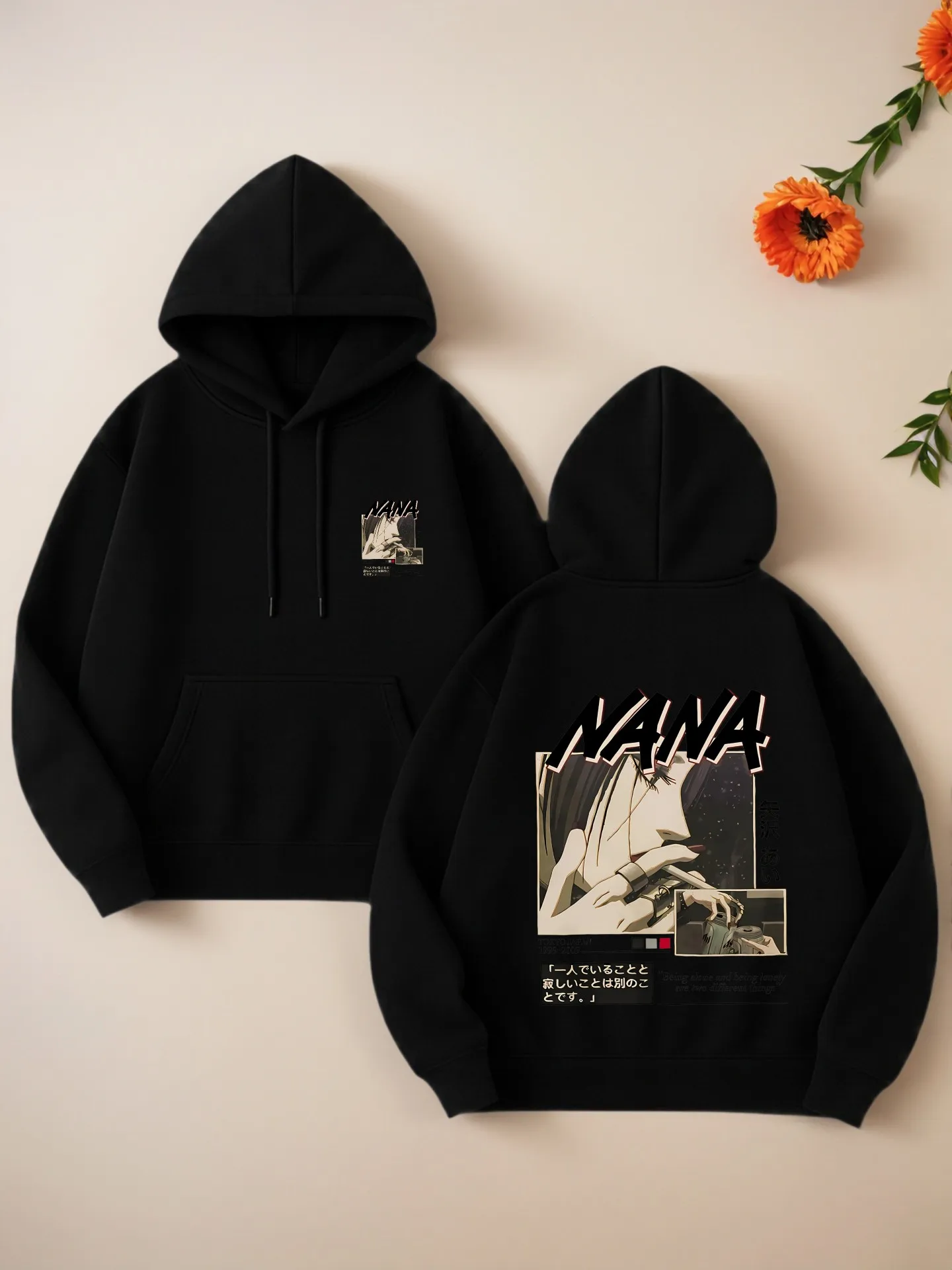 

Женская толстовка с графическим рисунком, Nana - тематический принт, эстетический дизайн, повседневная одежда на каждый день, мягкая ткань, для молодых мужчин