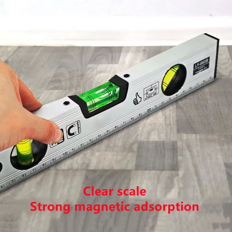 Từ tính Thần cấp Thước bong bóng Thước nhôm Cân bằng dọc Thước ngang Thước đo độ chịu lực cao cho trang trí nhà cửa tự làm