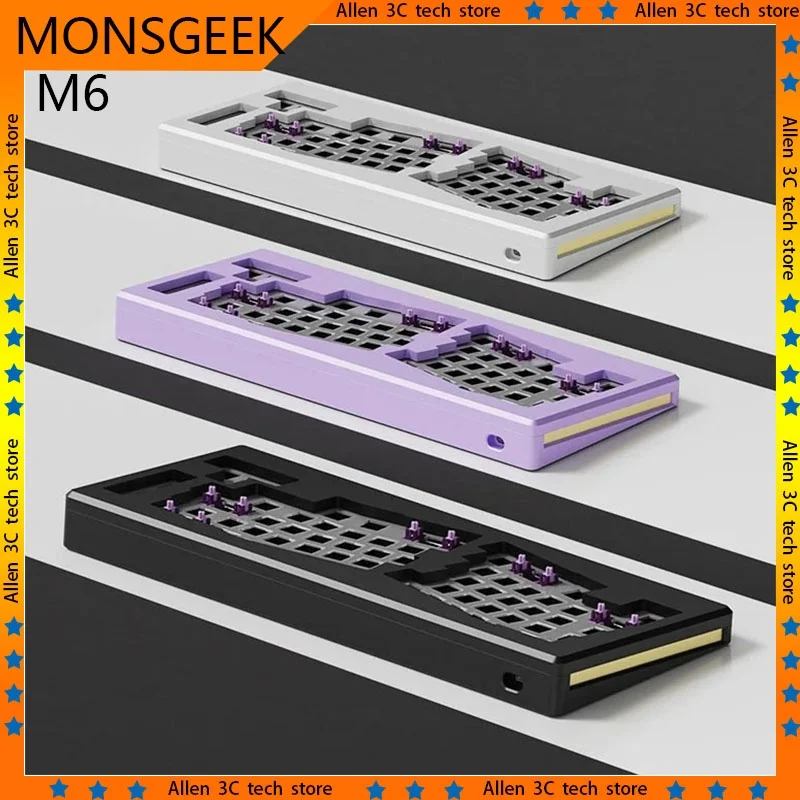 Monsgeek M6 Alice Mechanical Keyboard Kits Aluminium Alloy Hot Swap Dynamic Rgb Gaming Keyboard Gasket  Gamer Office