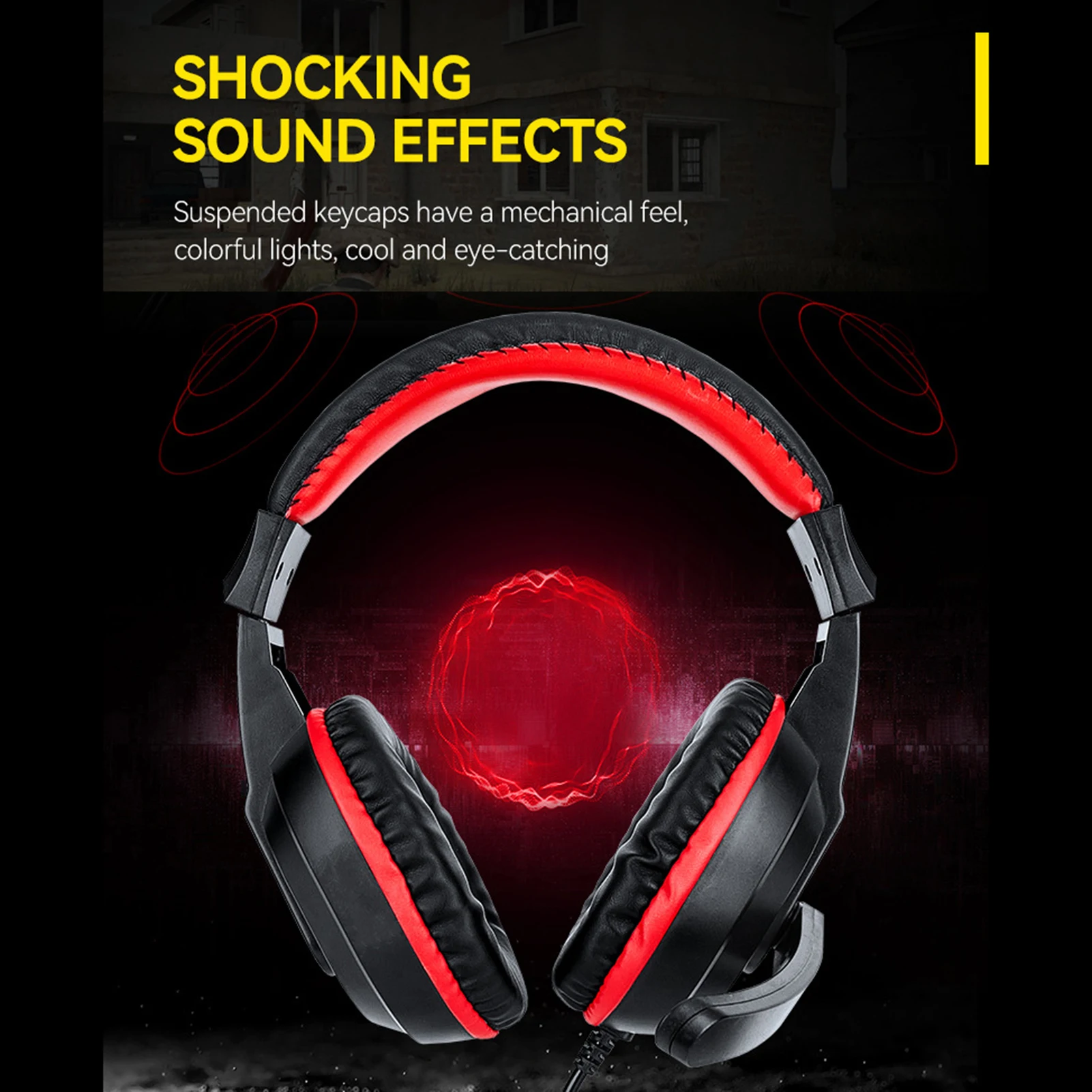 T-wolf tf240 لوحة مفاتيح للألعاب 4 في 1 وماوس وسماعة رأس كومبو مع لوحة ماوس مانعة للانزلاق ، سلكية ، إضاءة خلفية ملونة ، للكمبيوتر