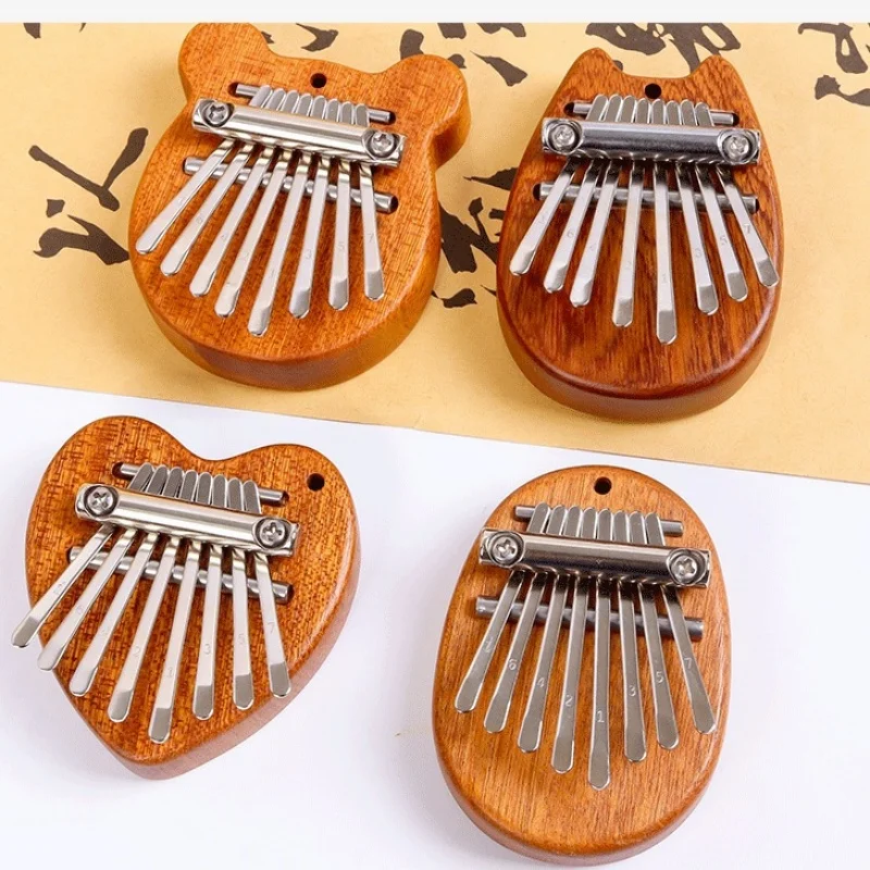 8 Key Kalimba Instrument Mini Musical Keyboard Thumb Piano Wooden Gifts Thumb Piano Portable Christmas Gifts for Children Lover