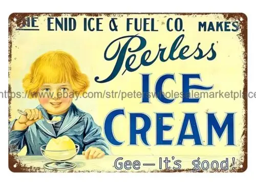 Peerless Ice Cream metal tin sign outdoor home decor items online