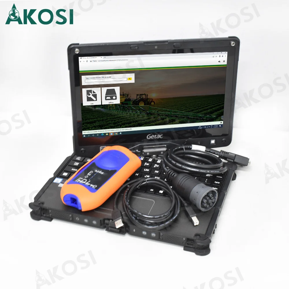 V5.3 EDL V2 For John Deere JD Service Advisor Electronic Data Link Truck Diagnostic Tool+Getac V100 laptop