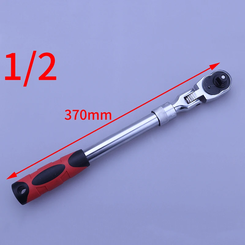 1/4  72-Tooth Carbon Steel Retractable Ratchet Wrench Automatic Quick Release Spanner Multifunctional Hand Tool 1/2 3/8