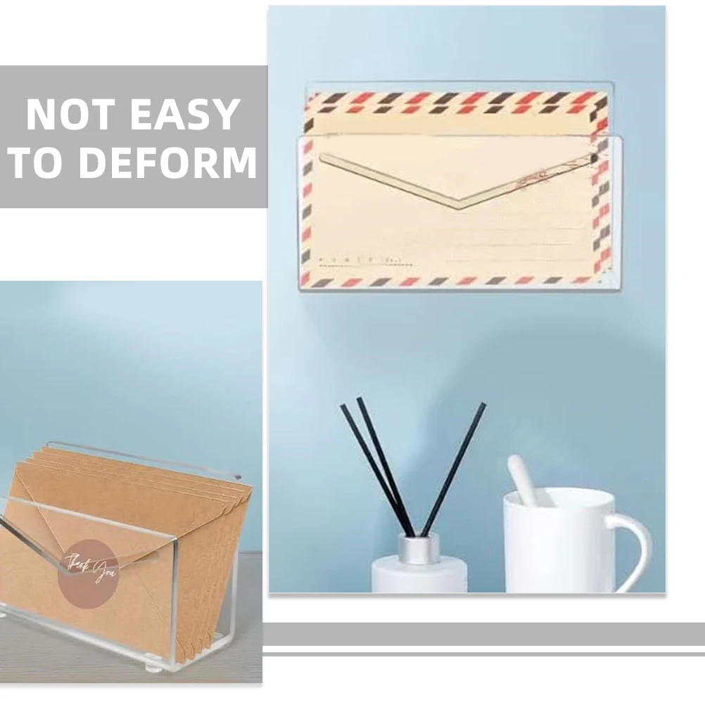 

1Set Clear Acrylic Desktop Mail Organizer for Table Letters Documents Storage Rack Home Office School Desk Holder