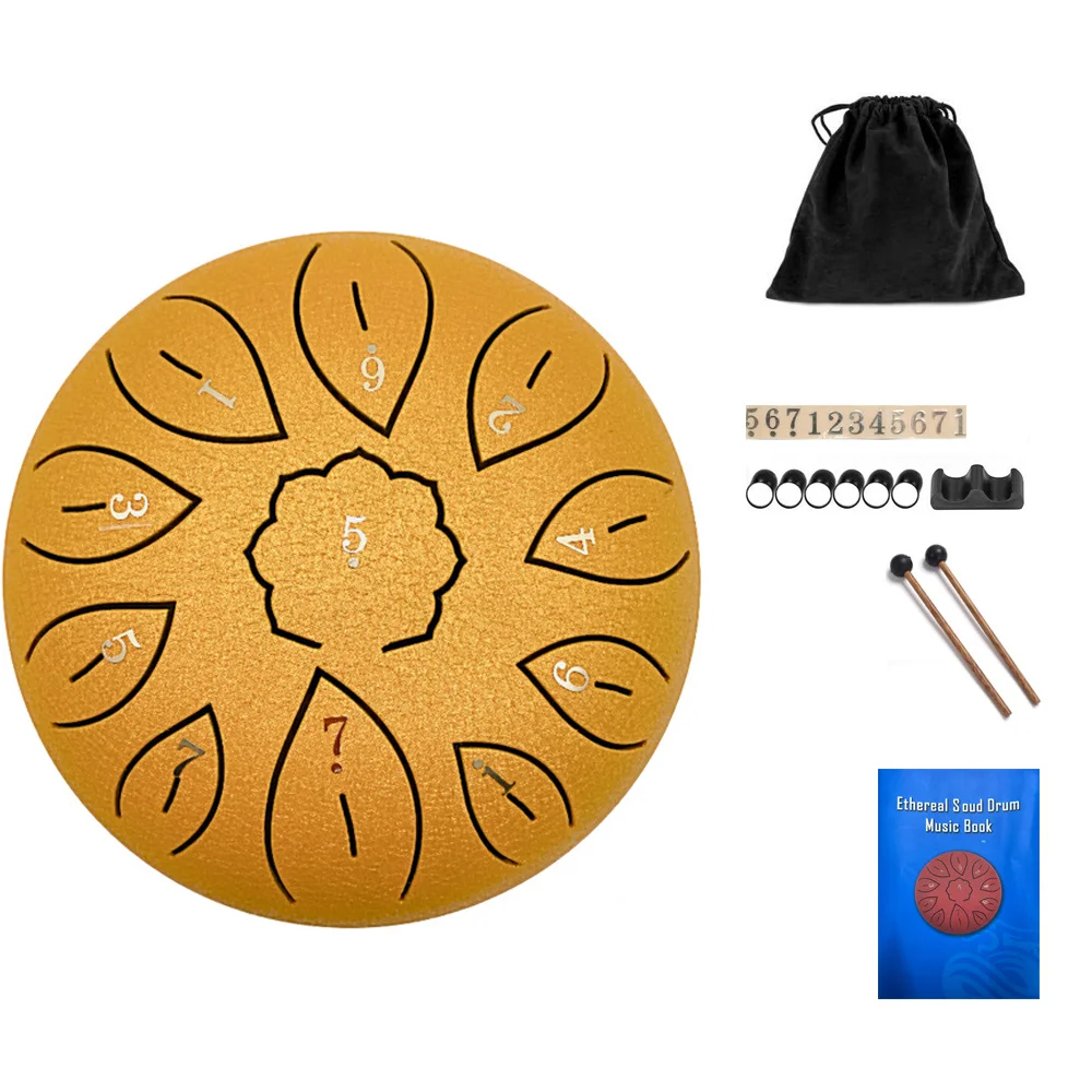 

Высокое качество 6-дюймовый 11 нот Handpan Drum OEM Ethereal Sound Исцеляющий язычковый барабан