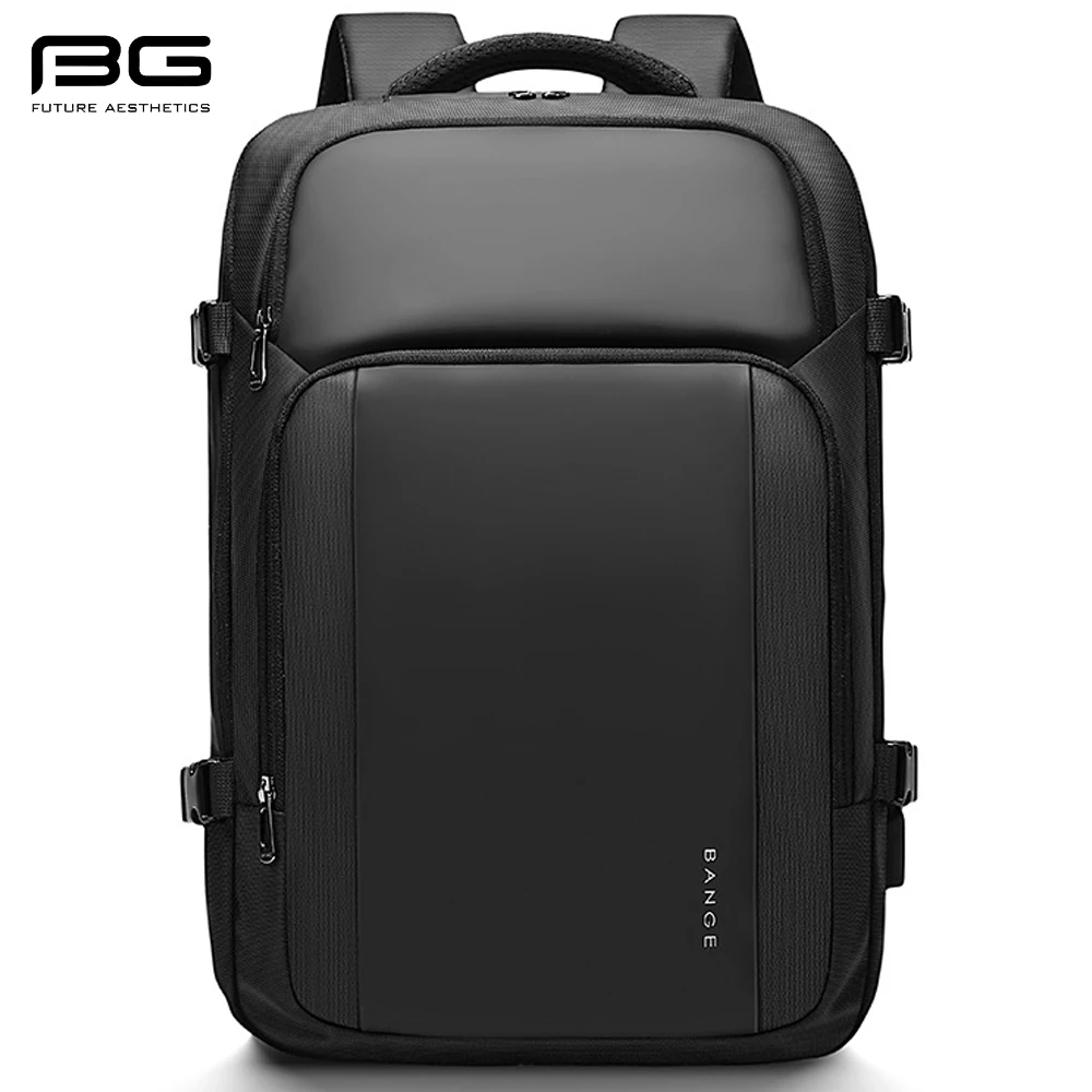 BANGE Travel Backpack Men Business Backpack School Expandable USB Bag Large Capacity 17.3 Laptop Waterproof Backpacks Mochilas