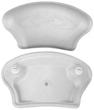 

Curved Spa Pillow for Hot Tub Comfort, White PVC, 10x6.75 Inches, Durable and Waterproof