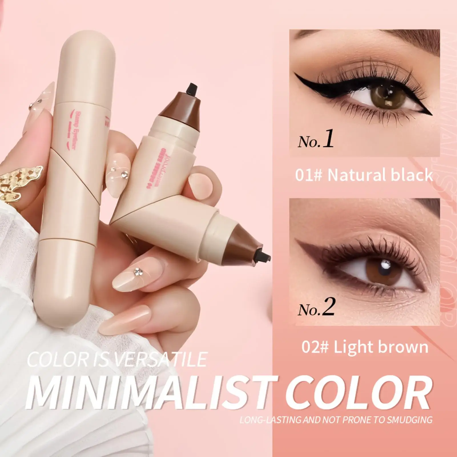 Makeup Eye Liner Stamp 2ml Double-Tip Smudgeproof Pencils Eye Liner Compact Make Up Supplies