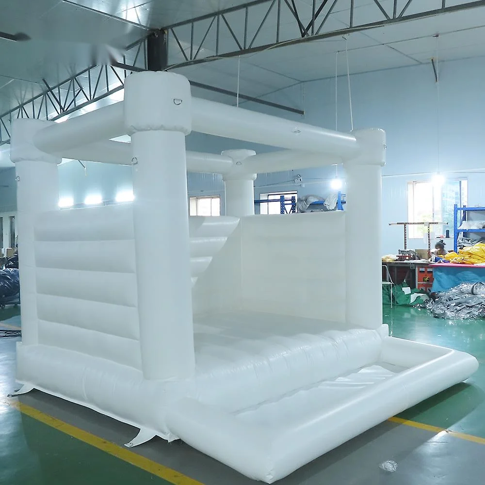 10x10ft 3x3m Inflatable Wedding Bouncer white birthday Jumper Bouncy Castle with ball pit,White bouncy house inflatable bouncy