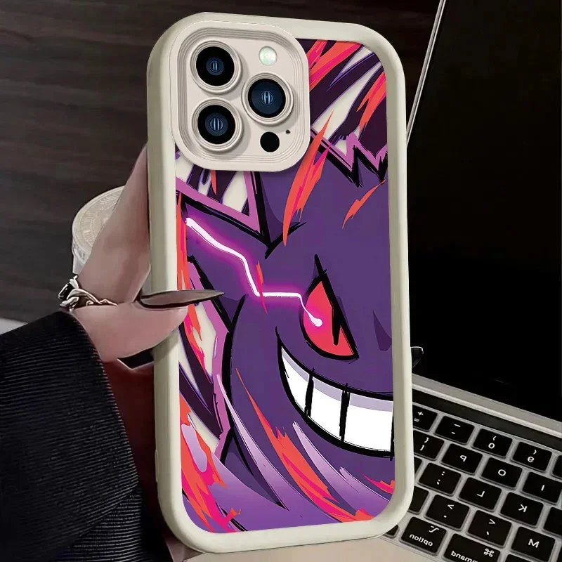 Funda de teléfono con diseño de Anime Gengar Monster para Xiaomi F7 5G M7 4G 15T PRO 17 PRO MAX 14T Poco F7 X7 M7 Pro Mi 8