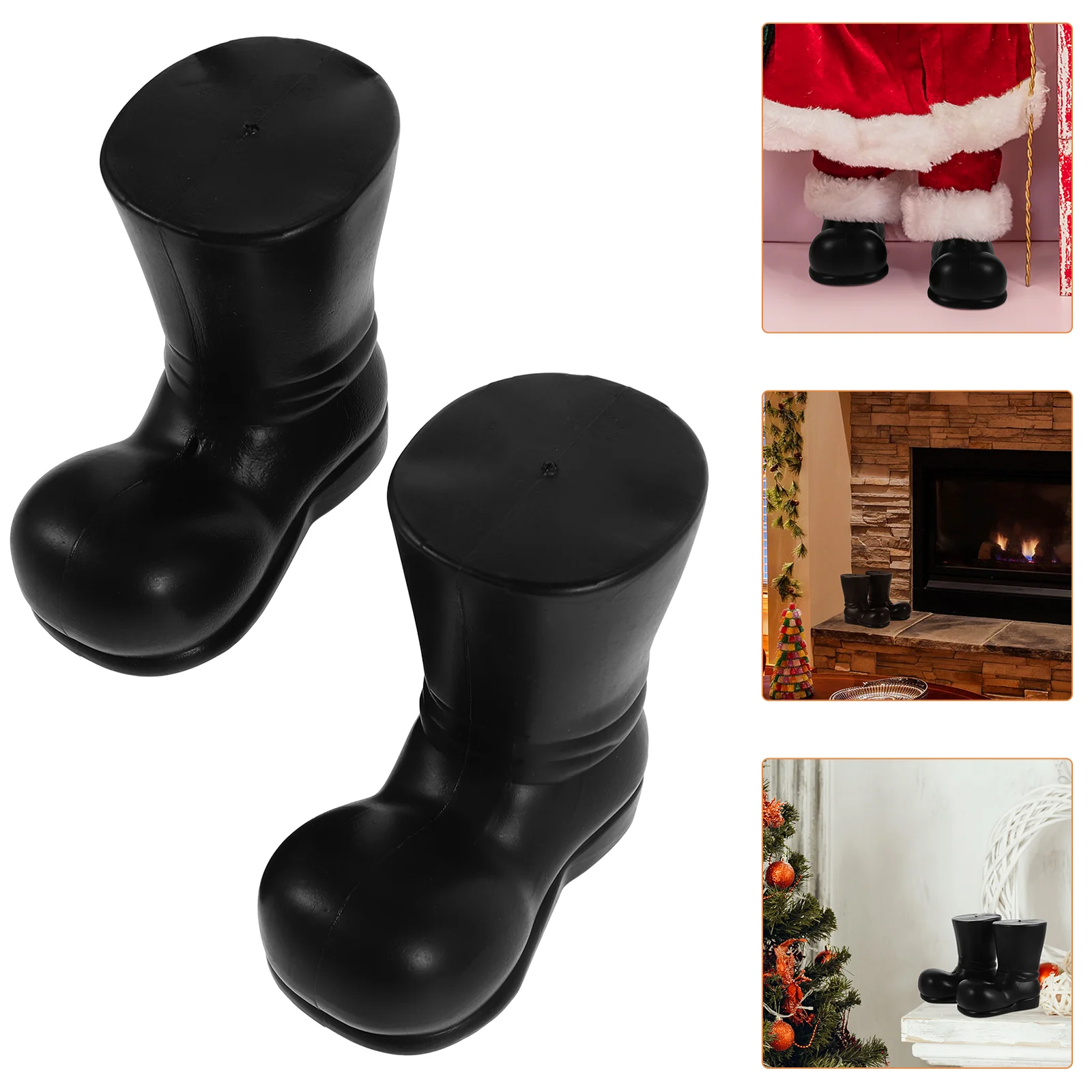 2 adet noel patik modeli minyatür noel baba ayakkabı fotoğraf sahne doğuş süsler oyuncaklar plastik