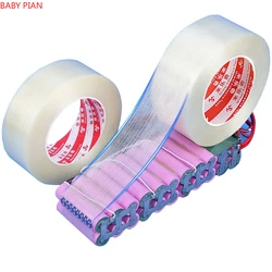 50m Transparent Fiber Tape Strong Stripe Single-sided Tape 18650/21700/32650 Li-ion/Lifepo4 Battery Fixed Fiber Tape Strong Tape