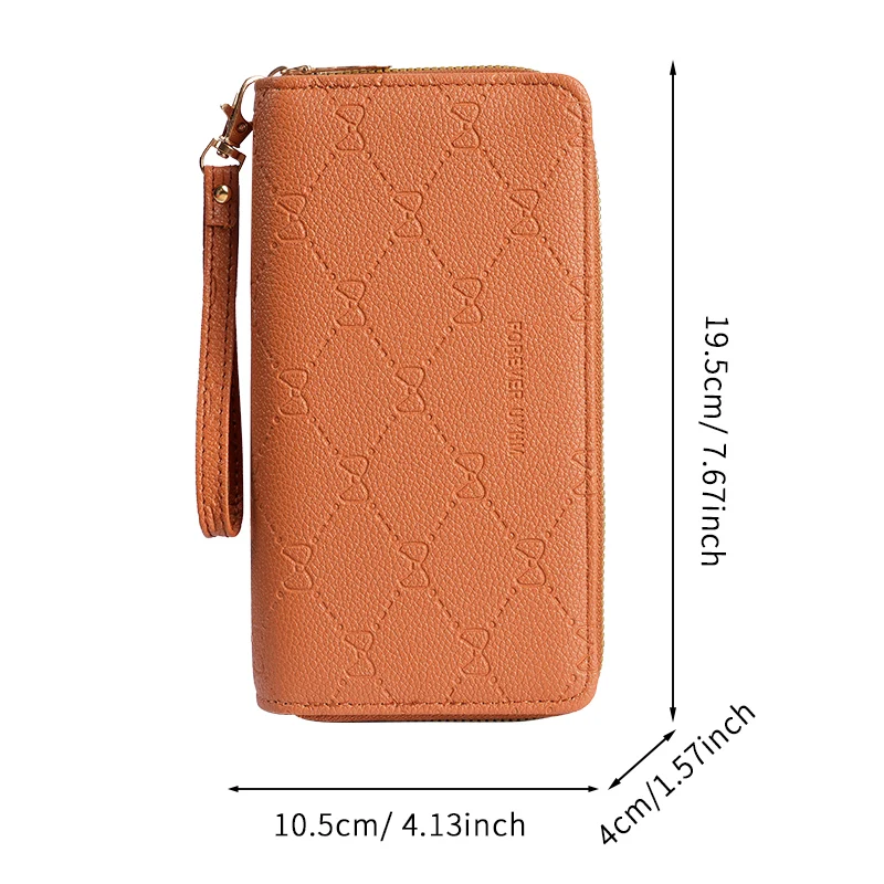 Pochette da donna borsa da donna lunga moda semplice portafoglio borsa per cellulare borsa multifunzionale per carte di grande capacità portamonete