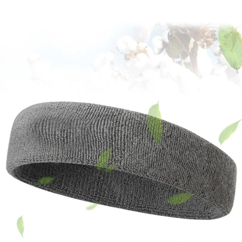 Unisex Sweatband Headband Elastic Cotton Sport Headbands for Gym,Running,Outdoor