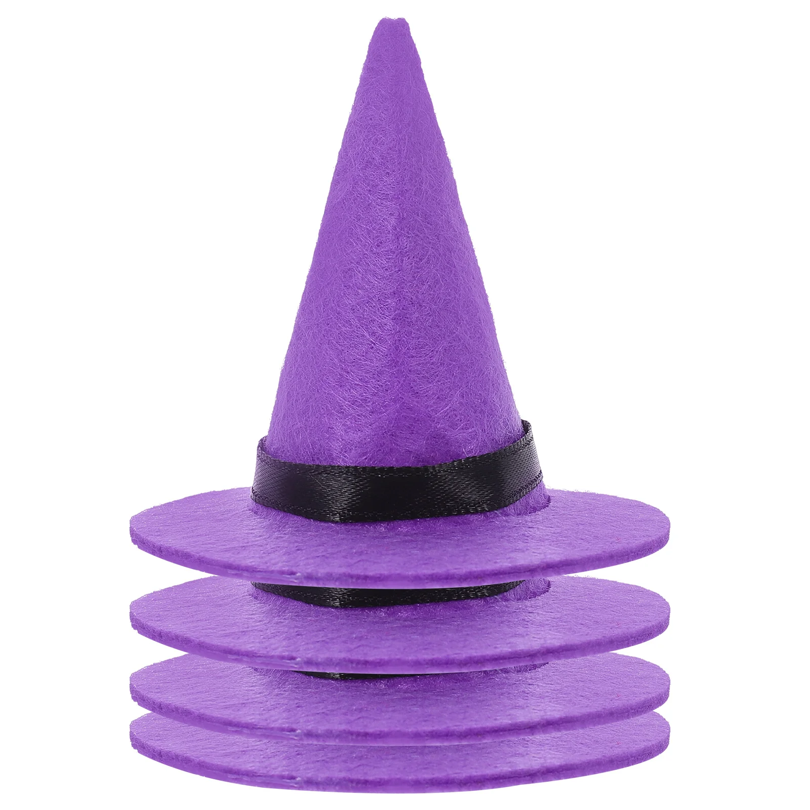 

4Pcs Witch Hat Jewelry Tiny Bottle Covers Halloween Decorations Nonwovens Crafts Party Accessories Delicate Design Safe