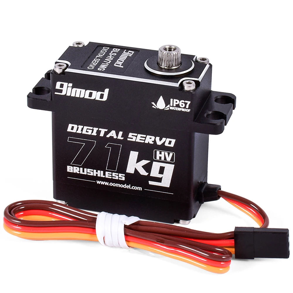 71KG HV High Torque Brushless Digital Servo Metal Gear for 1/8 1/10 RC Car Boat