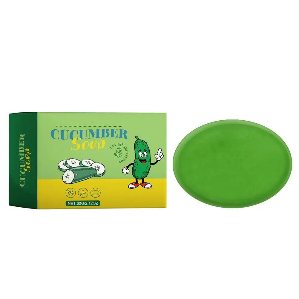 Cucumber Whitening Body Soap Reduces Fine Lines Oil Acne Spot Anti-Acne Cleanser Blackhead Control Removal Facial Moisturiz U9M8