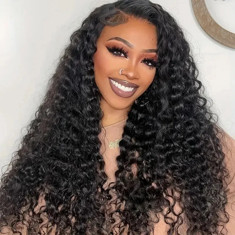 

30 40 Inch 13x6 Lace Front Wig PrePlucked For Women 250 Density 5x5 Glueless Transparent Deep Wave Lace Frontal Human Hair Wig